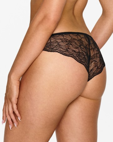 Жіночі трусики Lupoline 2605 – чорні шортики з мереживом