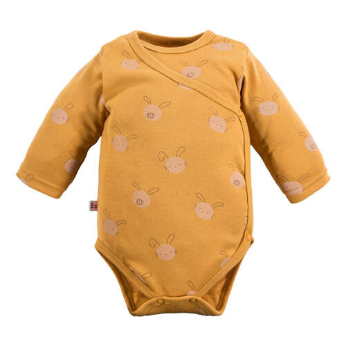 Дитяче боді з довгим рукавом Animals Eevi, - медовий