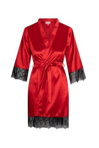 Халат жіночий з мереживом Gloria ByShelly - червоний
