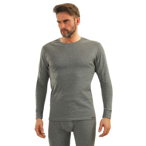 Базова кофта чоловіча 111 бавовна Sesto Senso,- сірий меланж