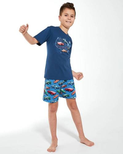 477/129 Snow Piżama chłopięca Cornette - niebieski