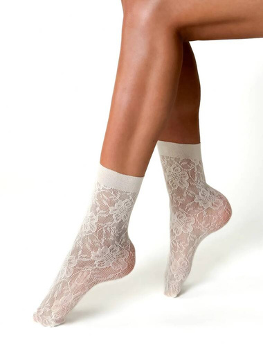 Ажурні шкарпетки Rosa Stile Vaneziana, - panna