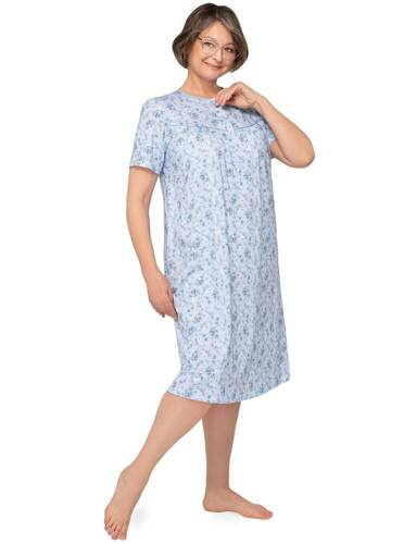 Нічна сорочка жіноча 203 Bogna I на гудзиках Martel,- блакитний