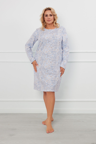 Нічна сорочка жіноча Jowita довгий рукав Italian Fashion