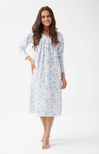 338 Жіноча нічна сорочка Luna  екрю, бавовняна,