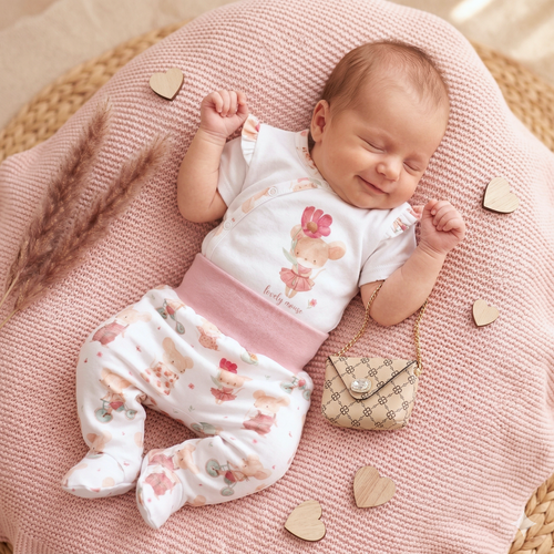 Дитяче боді Nini Little Mouse органічна бавовна копертне короткий рукав