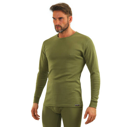 Базова кофта чоловіча 111 бавовна Sesto Senso,- оливковий