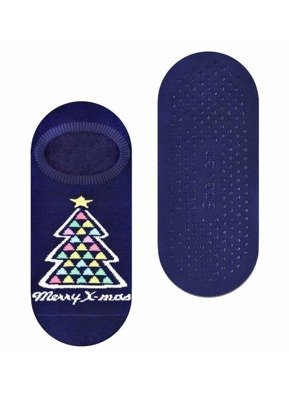 Жіночі махрові носочки ABS Christmas арт.132 Steven 018 темно-синій