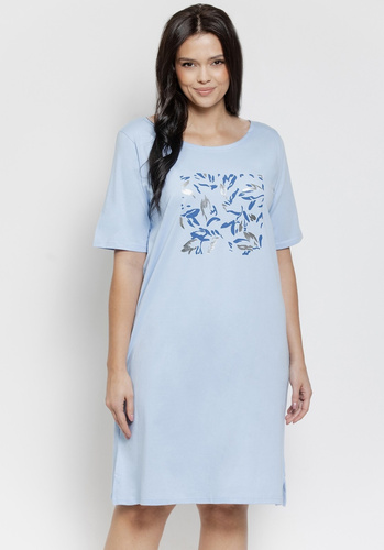 Нічна сорочка Valentina 3572/3537 Taro – жіноча, бавовняна, короткий рукав