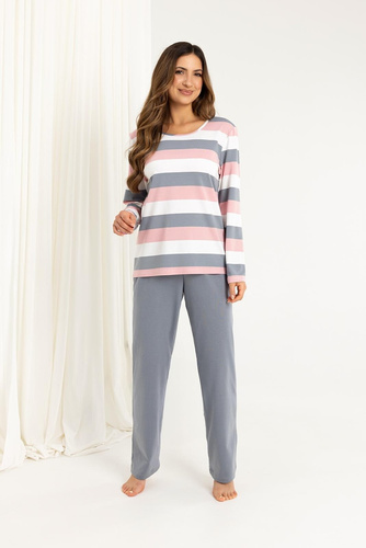 Жіноча піжама 726 Regina – сірий, довгий рукав, штани