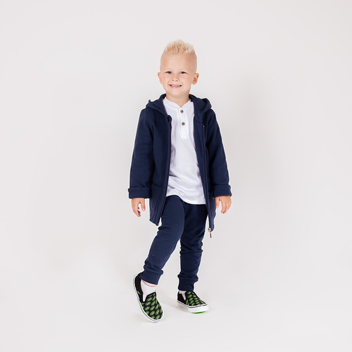 Nicol Willy дитяча куртка дресова 219288 – темно-синя з капюшоном та вушками