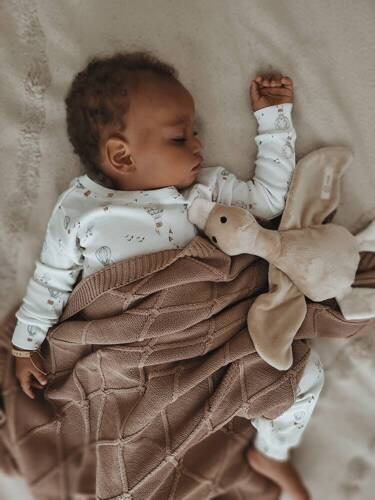 В'язаний пледик для дитини Diamond YOSOY, - цинамоновий