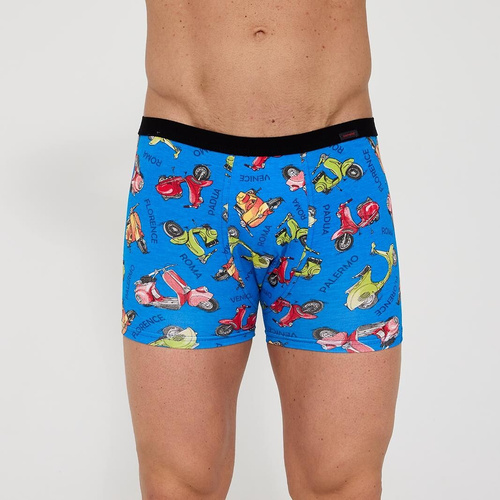 Чоловічі боксери Cornette Tattoo 280/253 Vespa–– бавовна з еластаном, яскравий веселий принт, еластичний пояс у тунелі, у коробці