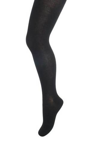 Однотонні котонові колготки Soft Cotton W38.060, - чорний