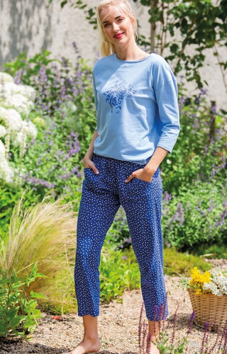 Піжама жіноча LNS 550 Key, - блакитний