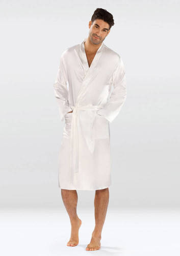 Сатиновий халат Christian Dkaren, - світлий екрю