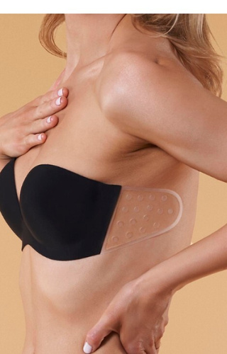 Бюстгальтер самотримаючий Wings!Bra Julimex -  чорний, гладкі ущільнені чашки, без бретелей