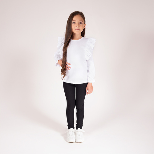 Дитячі легінси Viki Nicol – чорні, бавовна з еластаном, вироблено в Польщі