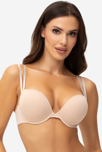 Бюстгальтер push-up Gatta WOWEFECT Double Push-Up бежевий – виразне декольте