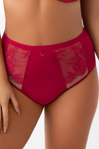 Gorsenia F024 Desire жіночі трусики червоні з мереживом і мікрофіброю