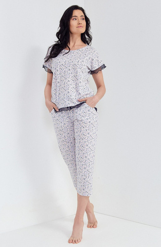 Піжама жіноча 105 Cana, - квітчастий білий