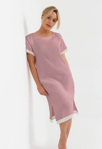 Муслінова нічна сорочка 229 Cana, - пудрово-рожевий