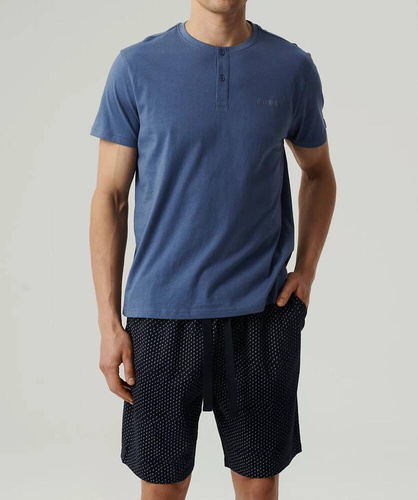 Піжама чоловіча NMP-386 Atlantic,- синій/темно-синій