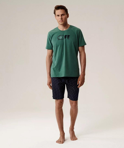 Піжама чоловіча  NMP-395  Atlantic,- зелений/блакитний