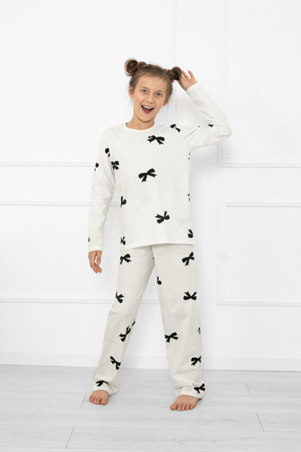 Піжама для дівчинки Fiocca Italian Fashion, - екрю, бавовна, довгий рукав і штани