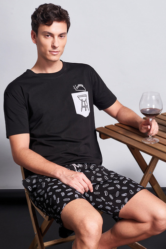 Чоловіча піжама Gianny Sorbetto – з коротким рукавом, принтом і шортами