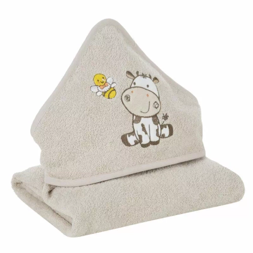 Дитячий рушник після купання Baby 67 Krówka  Eurofirany,- бежевий