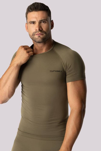 Термоактивна футболка чоловіча Alpha короткий рукав Spaio forest green