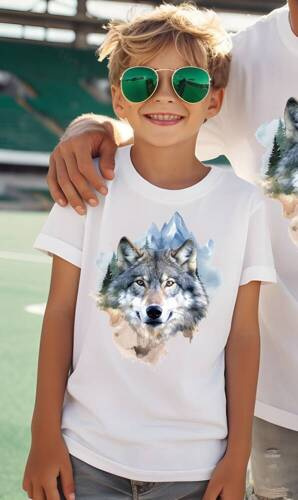 Футболка дитяча  "Wilki" Moocha, - білий