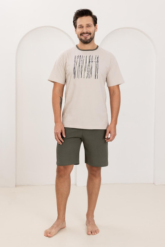 Чоловіча Піжама 500 Regina – 100% Натуральна Бавовна, Короткий Рукав і Шорти для Комфортного Сну