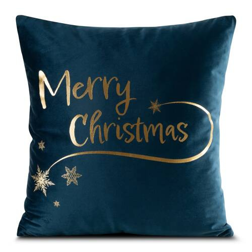 Декоративна наволочка Joy 2 Merry Christmas Eurofirany - темно-синій