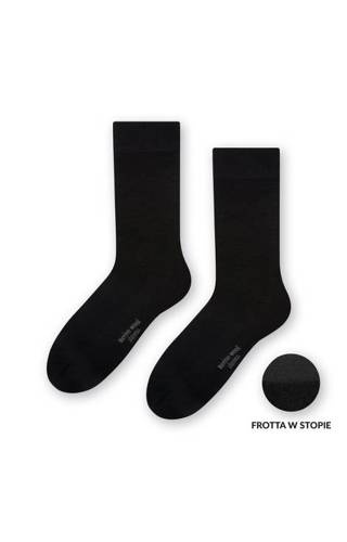 Шкарпетки чоловічі з вовни мериноса  Art.130 Półfrotte Merino Wool Steven, - 003 чорний