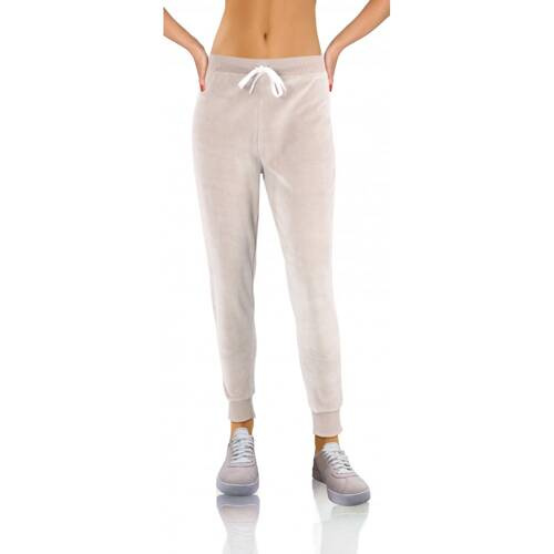 Жіночі спортивні велюрові штани Sesto Senzo,-екрю