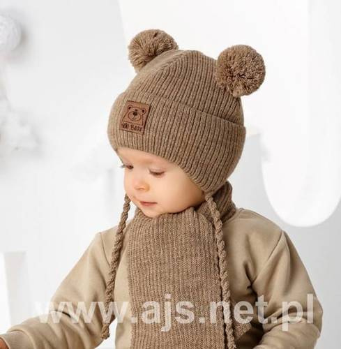 Дитяча шапка+шарфик для хлопчика  46-417 AJS, - mix-kolor