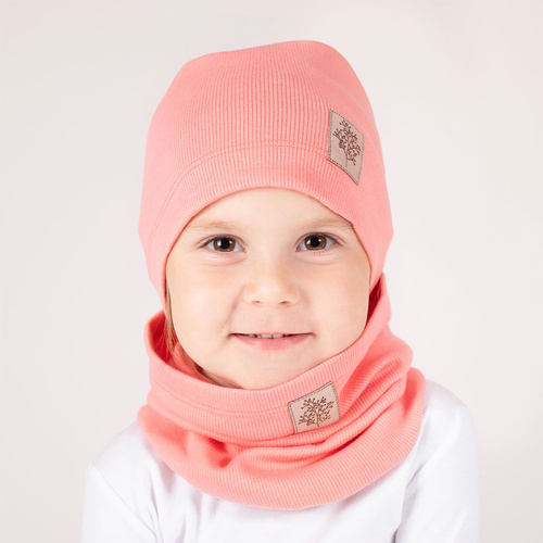 Дитяча шапка і хомут 141282 Nicol - кораловий