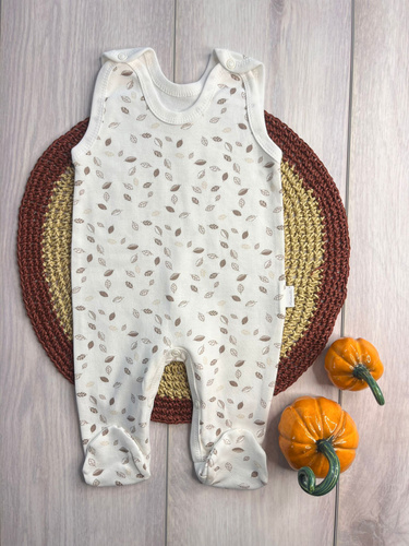 Бавовняні повзунки для немовлят Mamatti SC15430 листочки