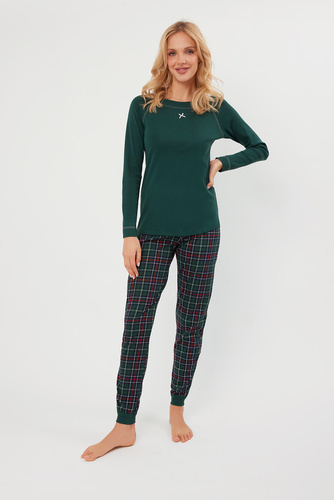 Піжама жіноча Foggia Italian Fashion ,- зелений/принт