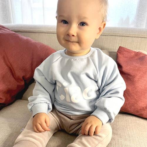 Дитячий світшот Hello World Eevi - блакитний