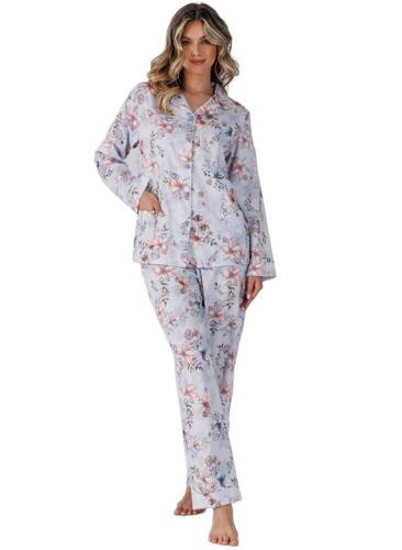 Піжама жіноча на ґу́дзиках 1523 Riwa Leveza, - блакитний