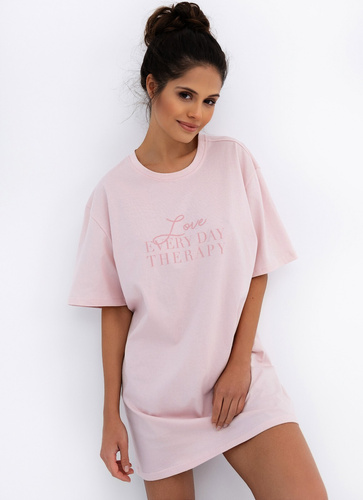 Annabelle Нічна сорочка Sensis – бавовна, рожева, з надписом | Комфорт і стиль