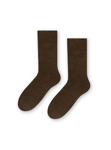 Шкарпетки чоловічі з вовни мериноса Art.130 Wool Steven - 005 brązowy