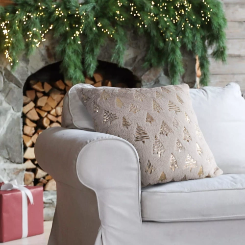 Chp 193 Різдвяна наволочка Eurofirany із золотою ялинкою