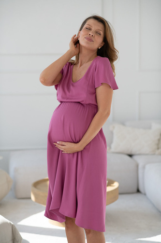 Сукня для вагітних і годування Lovely Dress Midi Milk&Love віскоза 100% rose