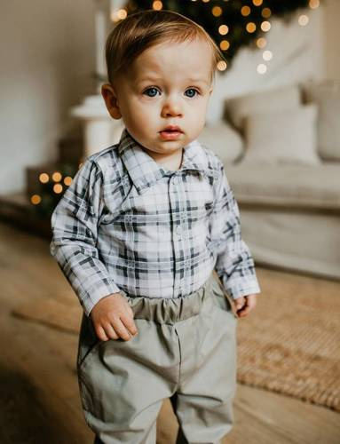 Боді-сорочка дитяча Ceremony Eevi, - сірий, клітчастий