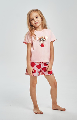 Taro 3559 Mika рожева піжама для дівчинки 100% бавовна