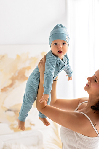 Шапочка для немовлят 4234H "Natural Harmony" Makoma, - бірюзовий